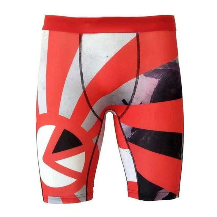 Digital pattern print cotton male pants fashion design u shape simple lined red color undergarments manufacture seamless