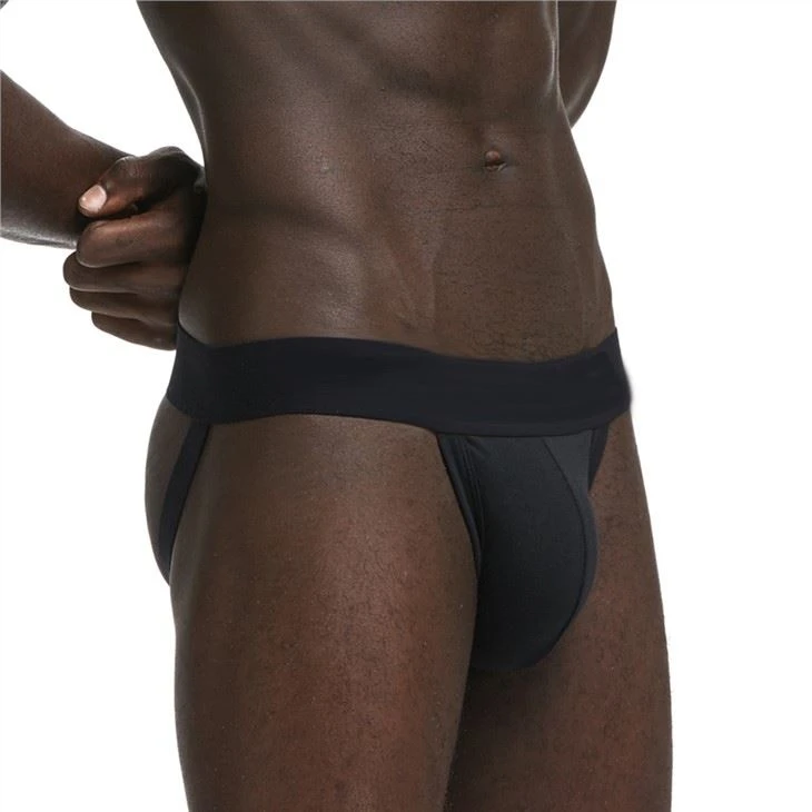Low belt boxers hot fashion male thongs black g-strings fabric u shape ultra soft pouch custom men's underwear jockstraps