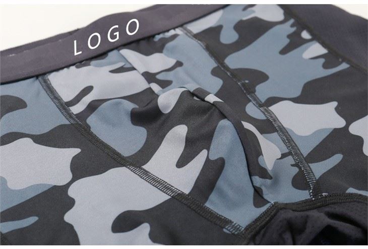 Men Cool Mesh Camo Prints Nylon Boxer Briefs Details